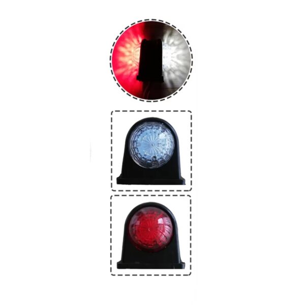 Super Bright Red White Clearance Side Marker Light 24V - Image 2