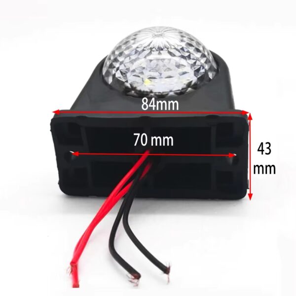 Super Bright Red White Clearance Side Marker Light 24V - Image 3