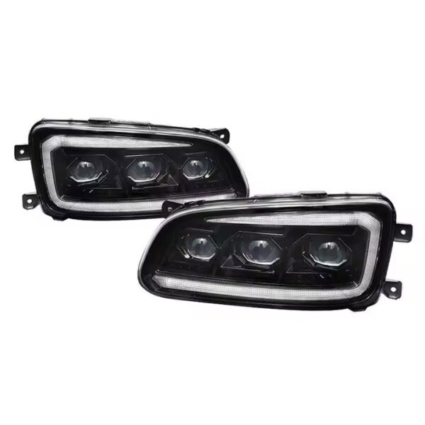 Suitable For All Hino FD FE FC GH GD FG RH LH Black LED Headlight Assembly Pair (Aftermarket)