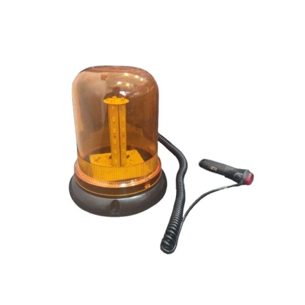 Cigarette Lighter Powered Magnetic Warning Dome Yellow Beacon Light